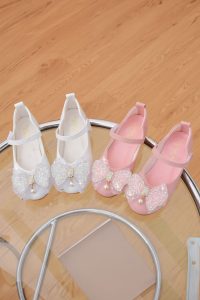 Unikorn Frozen bow leather shoes